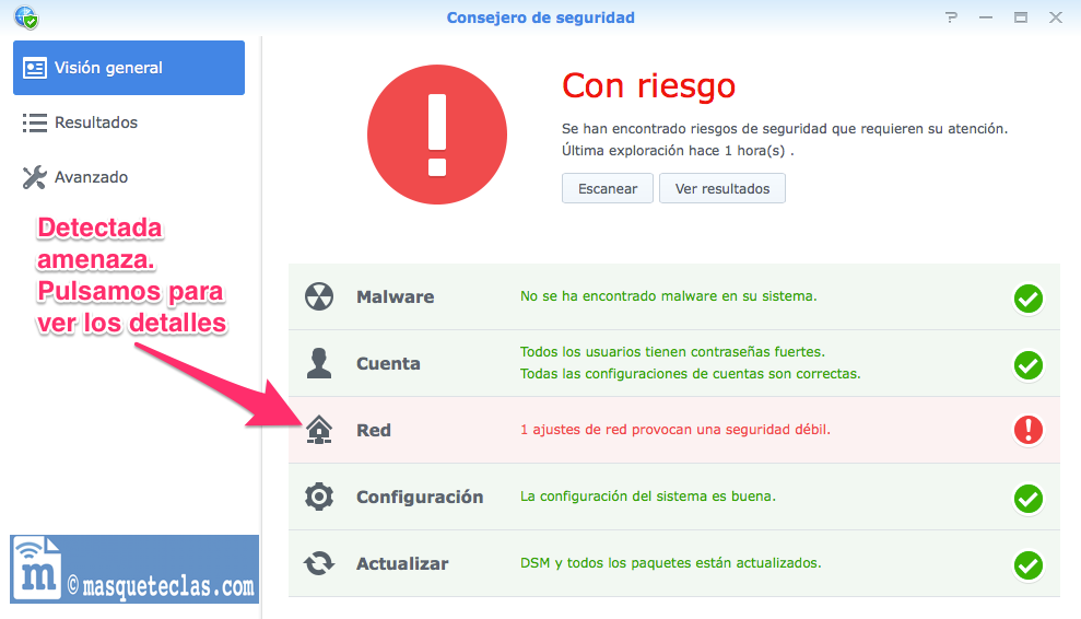 consejero de seguridad de Synology 1