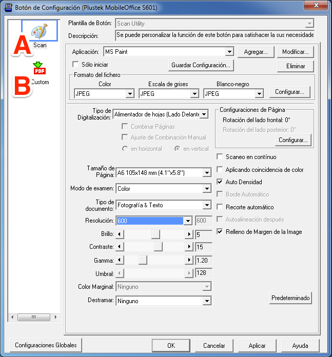 Boton Configuración