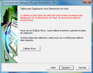 Calibración del MobileOffice S601