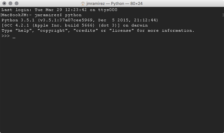 Python 3 por defecto en OSX