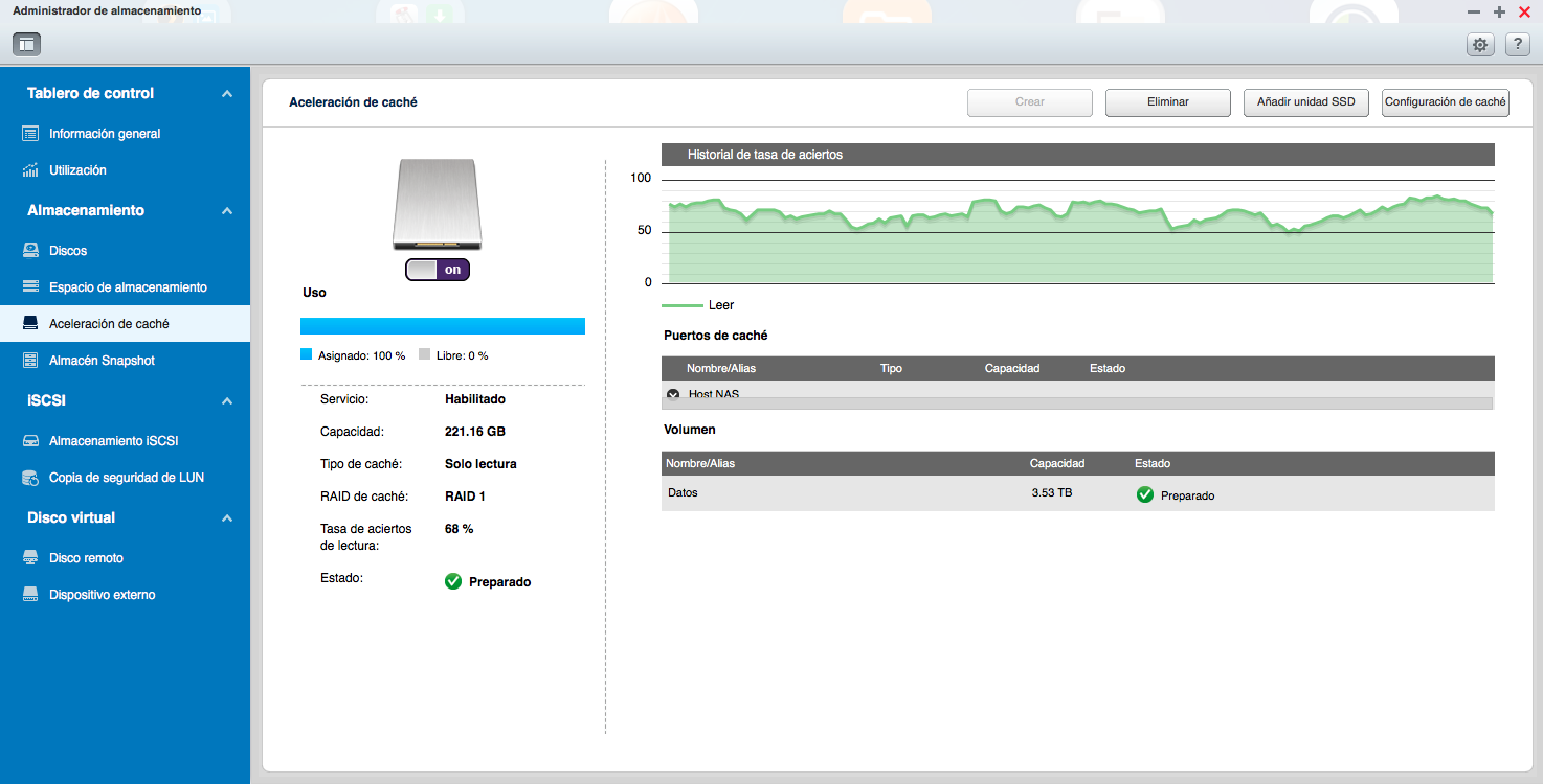 Funcionamiento de la caché SSD en QNAP