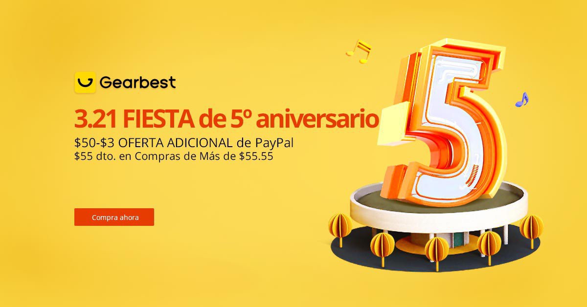 5th aniversario Gearbest