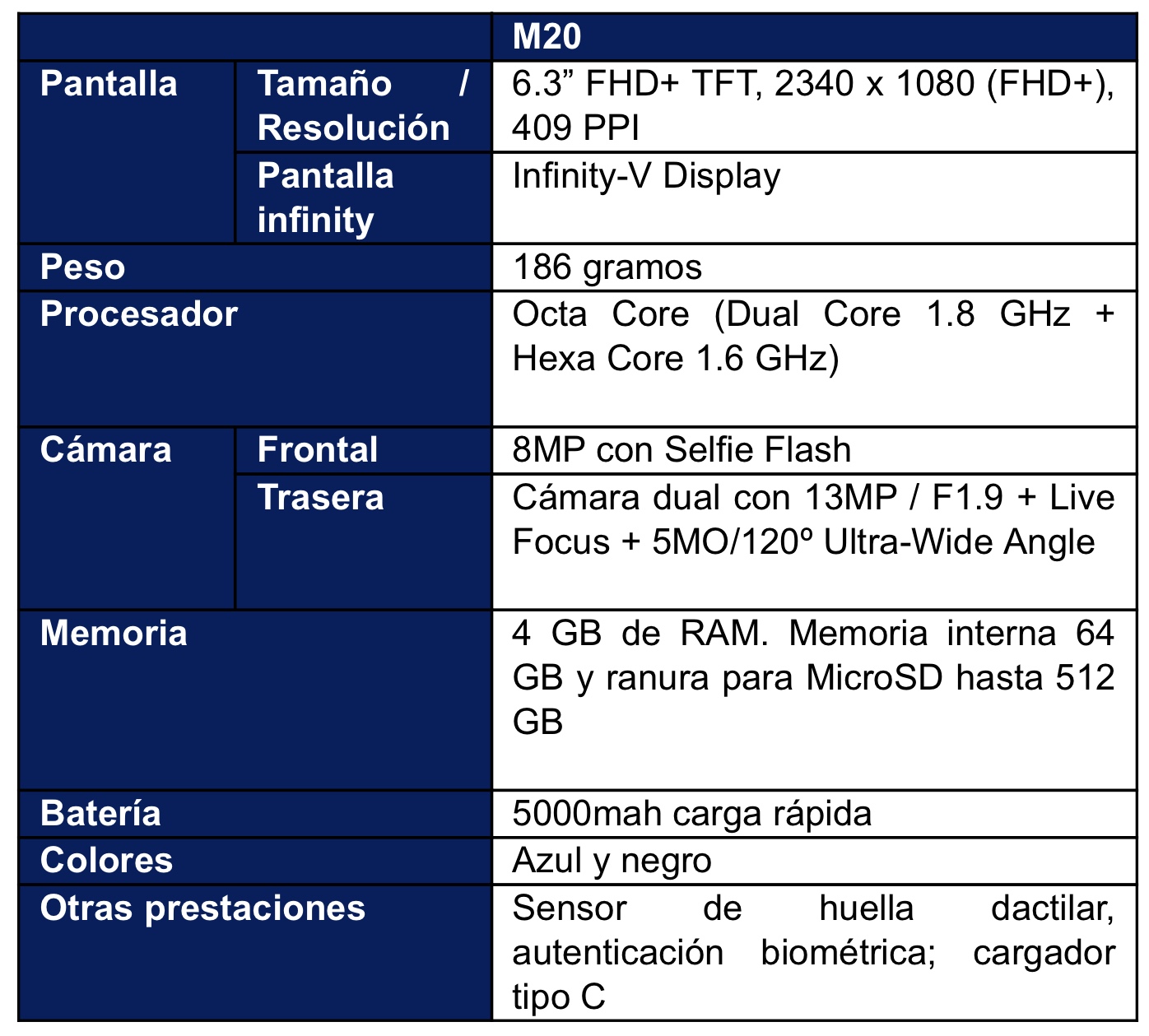 Samsung Galaxy M20